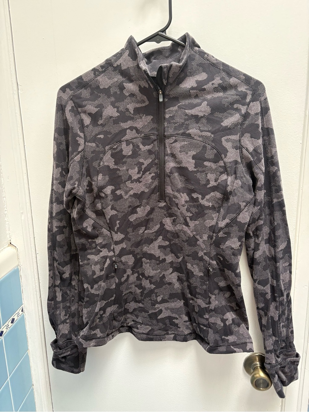 lululemon run briskly 1/2 zip - heritage camo